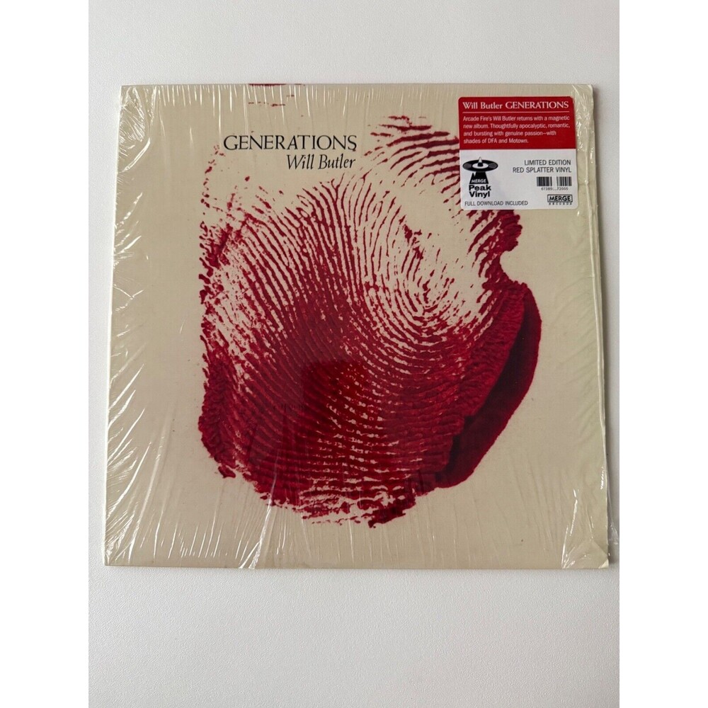Will Butler Generations Limited Red Splatter LP Arcade Fire Shrink Hype NM